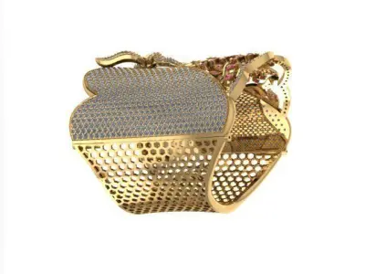 Diamond bangle 3D print model