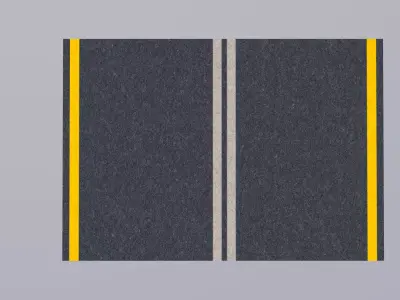 9 Road Patterns Low-poly 3D model