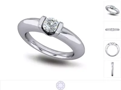 Women ring 3dm stl render detail 3D print model 16