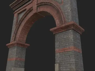 Shikumen Arch Low-poly 3D model