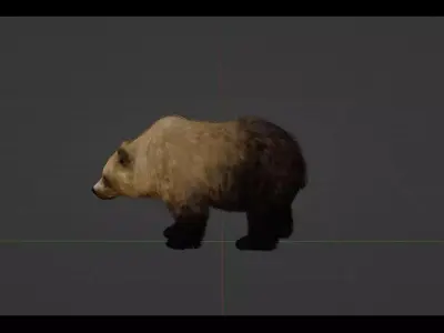 Forest Brown Bear Low-poly 3D model