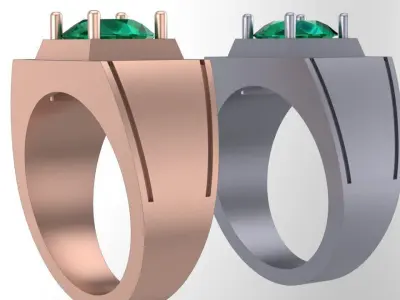 simple men ring s4 3D print model