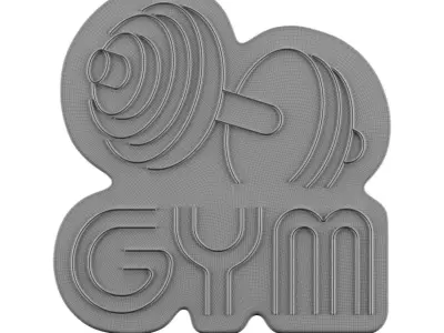 GYM Neon Sign 3D model