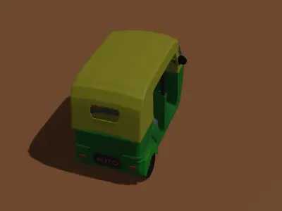 AUTO RICKSHAW 3D BY BLENDER Low-poly 3D model