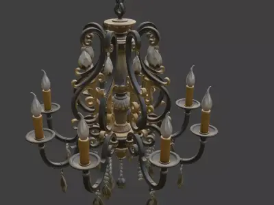 Ornate Vintage Chandelier 3D Model 3D model