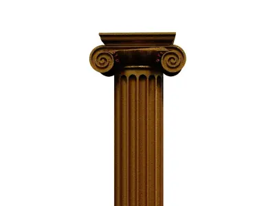 colomn golden column Low-poly 3D model
