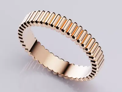 Grosgrain Wedding Band Rings Style All Sizes Collection 3D print model