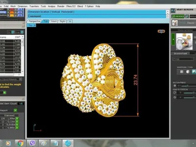 Luxury Lion Head Diamond Men Ring 1674 3D print model