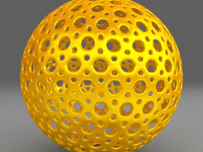 Perforated Sphere Shape 3D Print Model 3D print model