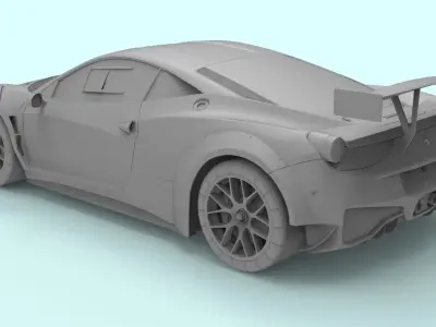 FERRARI 458 GT3 PRINTABLE CAR 3D model