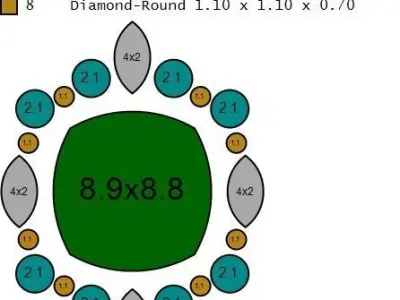 Ring with Diamonds and Curvy Design 3D print model