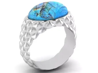 Unique Pillow Shaped Ring 3D print model