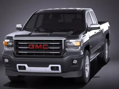 GMC Sierra crew cab 2014 VRAY 3D model