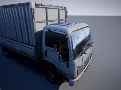 Truck Low-poly 3D model - Low-poly and Textured