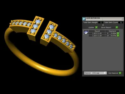 ladies Diamond Ring 3D print model