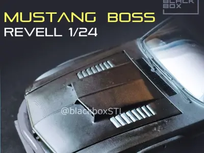 CUSTOM HOOD FOR MUSTANG BOSS 1970 REVELL 1-24TH 3D print model