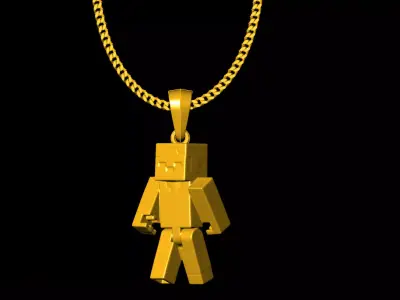 Minecraft pendant charms - one inch pendant 3D print model
