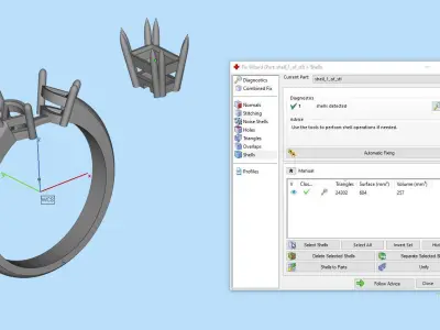 Gold ring 3D print model 3