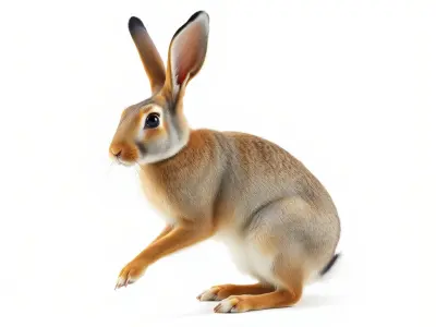 Realistic Rabbit D Model Pack Low-poly 3D model