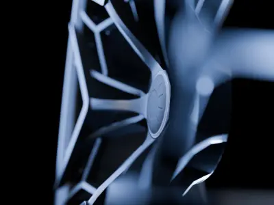 Awesome Rim and Tire 02 Low-poly 3D model