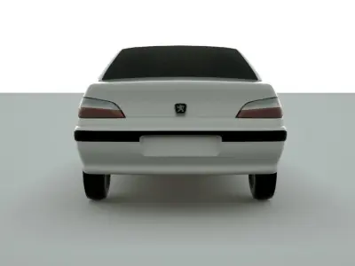 Peugeot 406  Low-poly 3D model