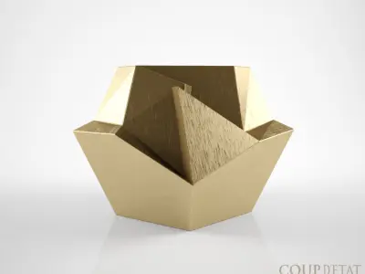 Coup d Etat Kryptonite Brass side table 3D model