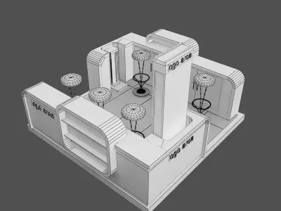  Booth Exhibition Stand a97 3D model