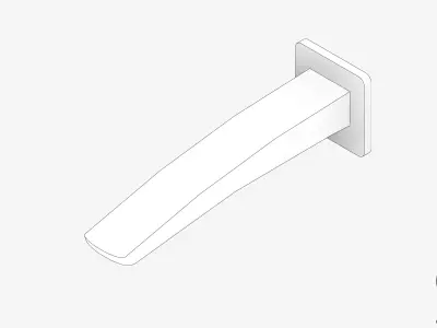Wall Spout - Luxury - Rapid - Bath Low-poly 3D model