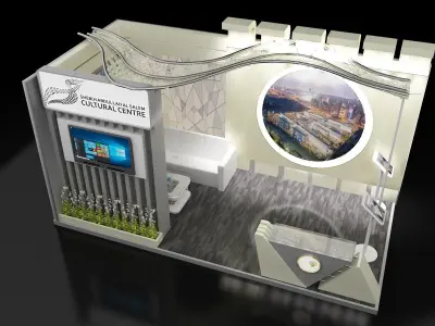 Booth Exhibition Stand a259  3D model