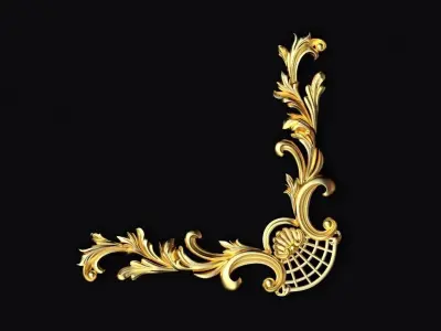 Central decor ornament for furniture 3D model 709