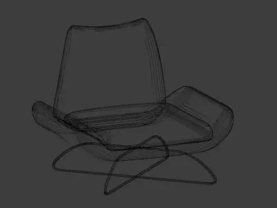 Leather chair luxury furniture 3D model