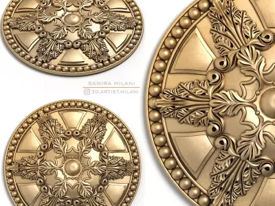 Round rosette 10 3D model