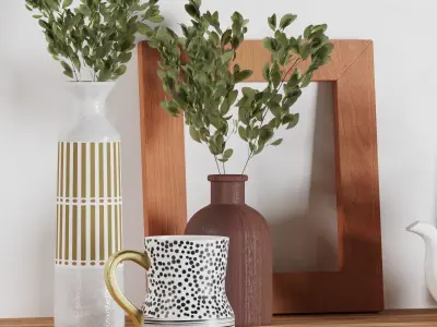 Decorative set 02 3D model 4