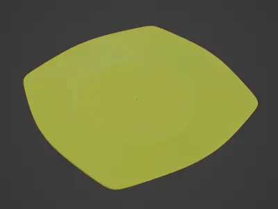 Disposable Plastic Plate A 04 Low-poly 3D model