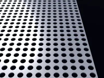 Perforated panel with 35 percent opening 25O53 3D model