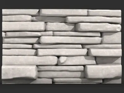Wall Tileable Stone Texture 3D print model