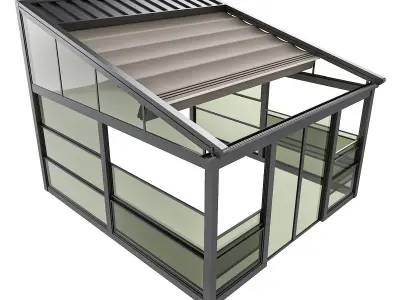 Motorized Pergola 5 sliding window 3D model