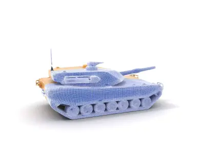 Desert Camouflage Tank model pack Low-poly 3D model