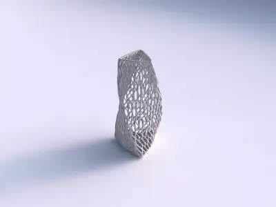 Vase twist triangle with lattice tiles  3D print model