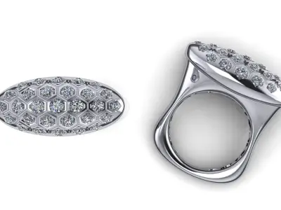 Pave ring 3D print model