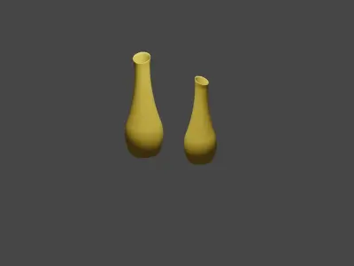 Simple Yellow Vase Free 3D model