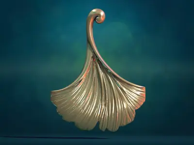 Ginkgo leaf 3D print model