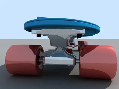 vintage skateboard 3D model