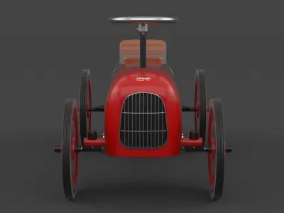 Retro Push Car 3D model