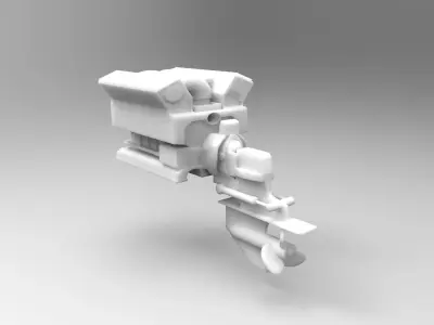 INBOARD ENGINE FOR YACHT OR BOAT 3D print model