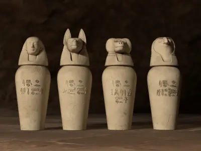 Canopic Jars 3D model