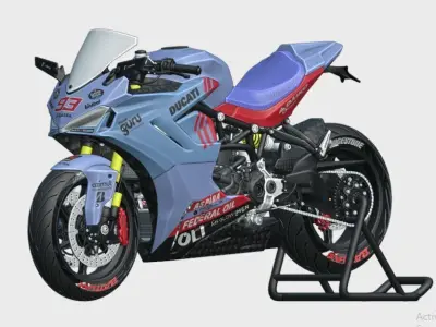 Ducati Supersport 950 Gresini Livery of Marc Marquez 3D model