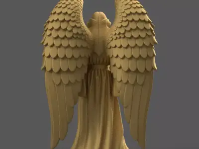 Majestic Christmas Angel STL File for 3D Printing 3D print model