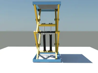 Scissor lift Low-poly 3D model