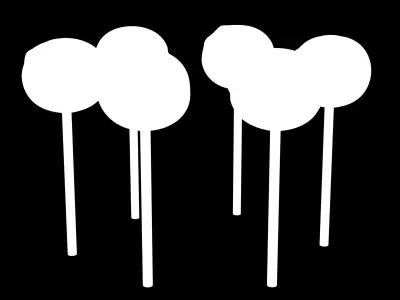 Cake Pop Color Low-poly 3D model